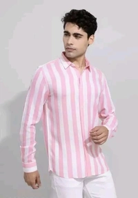 Solid Cotton Striped Shirts - Carissma, XXL