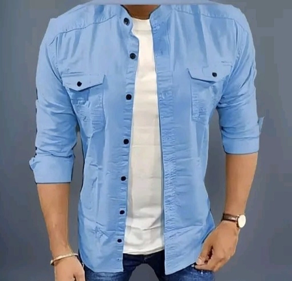 Casual Shirts For Men - Picton Blue, L