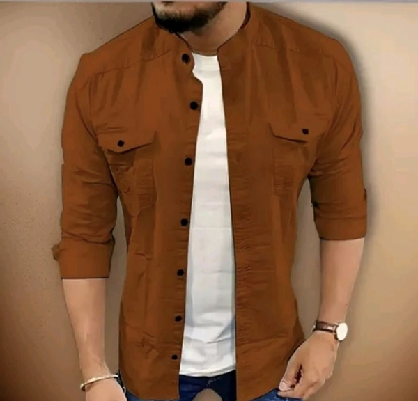 Casual Shirts For Men - Brown, L