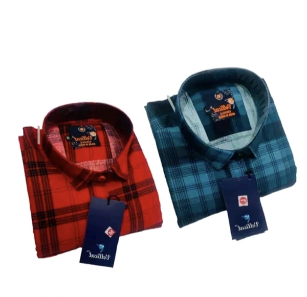 VELLICAL MENS CHCECK SHIRTS COMBO - Red, L