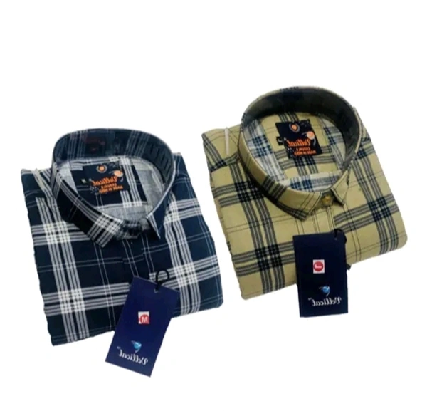 VELLICAL MENS CHCECK SHIRTS COMBO - Gold, X