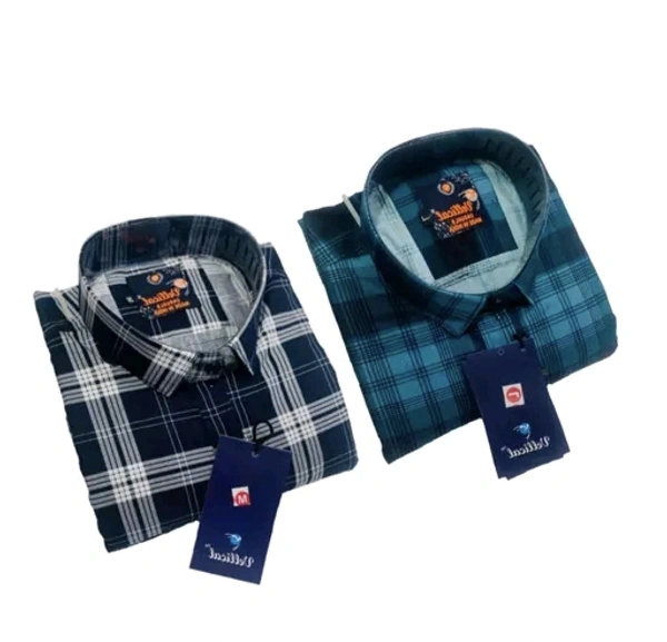 VELLICAL MENS CHCECK SHIRTS COMBO - Gold, XL