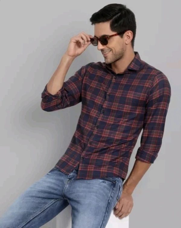 W&n Yarn Dyed Check Shirt - Red, XL