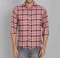 W&n Yarn Dyed Check Shirt - Tickle Me Pink, M