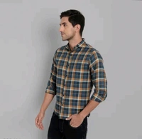 W&n Yarn Dyed Check Shirt - Pine Green, XL
