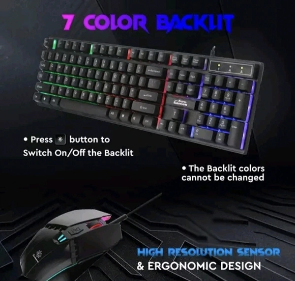 RPM Euro Games Gaming Keyboard and Mouse Combo Wired