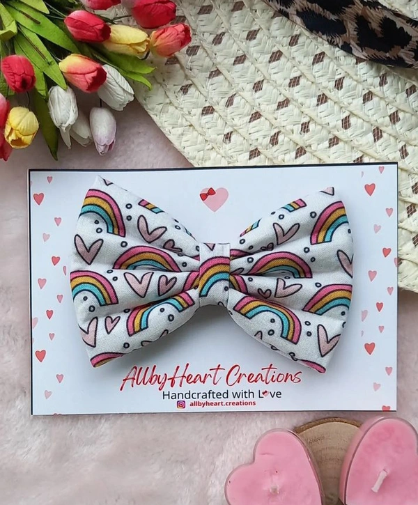 BASIC BOWS - RAINBOW PATTERN  - RAINBOW - LOVE