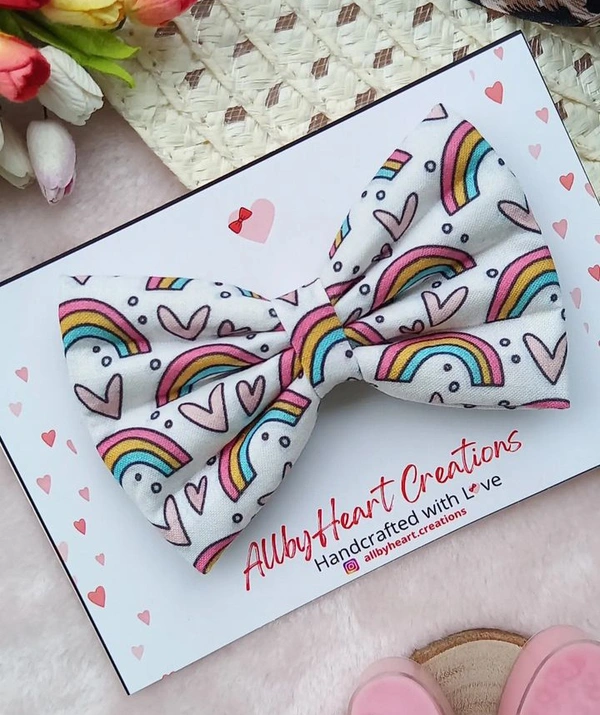 BASIC BOWS - RAINBOW PATTERN  - RAINBOW - LOVE