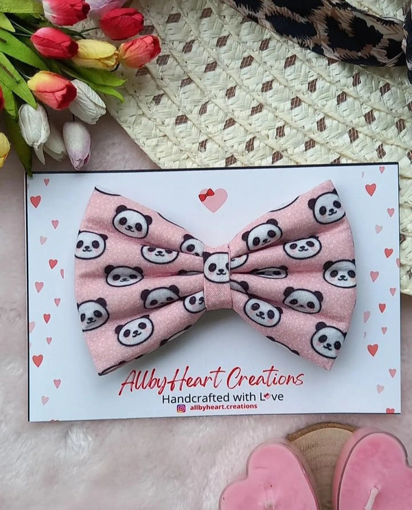 Pink Panda Basic Bow - 4"
