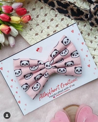 Pink Panda Basic Bow - 4"