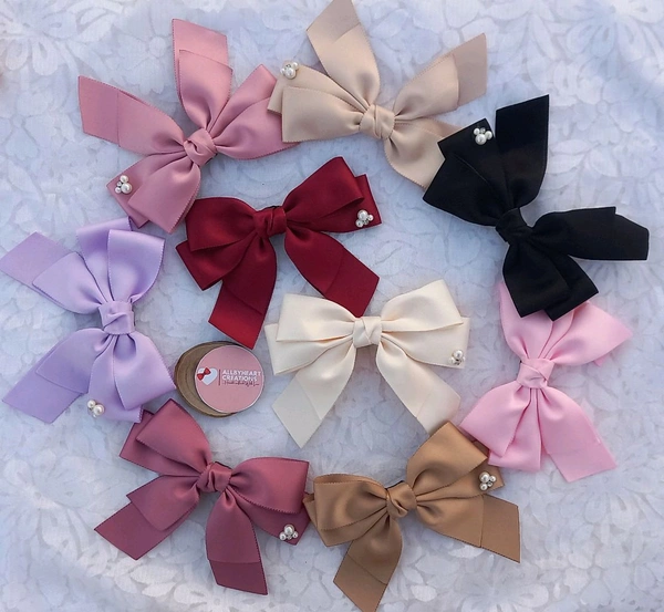 PARIS BEAUTY SATIN BOWS  - LILAC