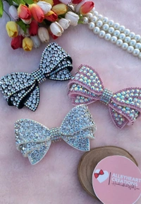 ALINA : CRYSTAL LUXE BOW  - PINK