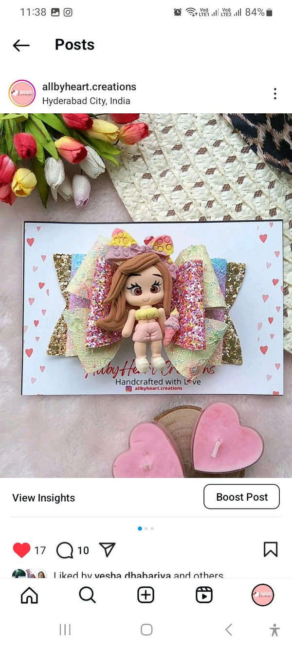 LUXE LEATHER BOWS WITH FIGURINE - POP-IT GIRL