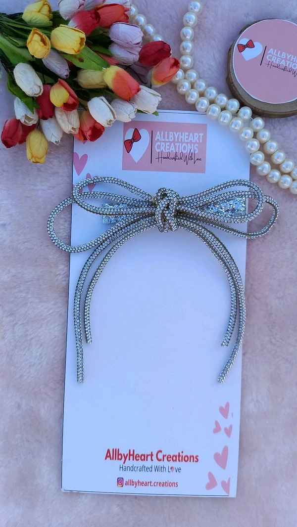 SPARKLE & SHINE BOW  - SILVER
