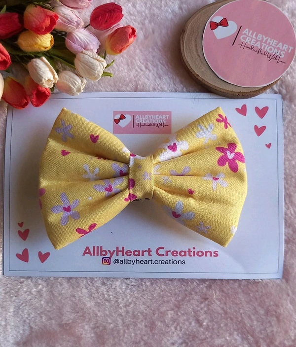 FLORAL BASIC BOWS  - YELLOW FLORA