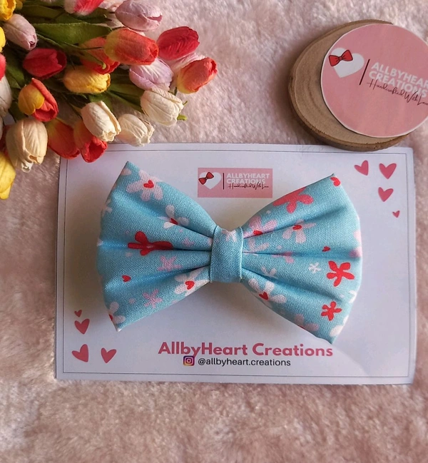 FLORAL BASIC BOWS  - BLUE FLORA