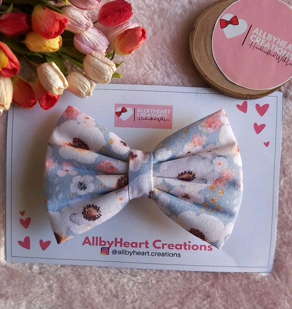 FLORAL BASIC BOWS  - SHADES OF GREY