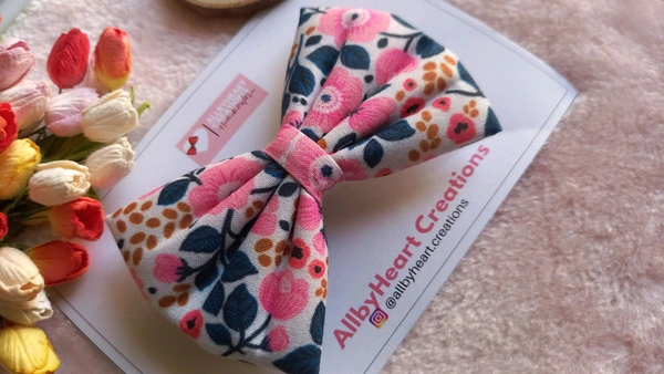 FLORAL BASIC BOWS  - PINK FLORA