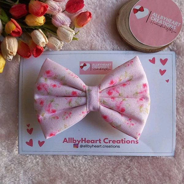 FLORAL BASIC BOWS  - SHADES OF PINK