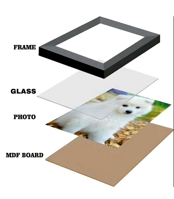 GiftHeart  GiftHeart- A Perfect Black Personalised Photo Frame For Birthday And Anniversary - Black, 20.5W X 28H Centimetres