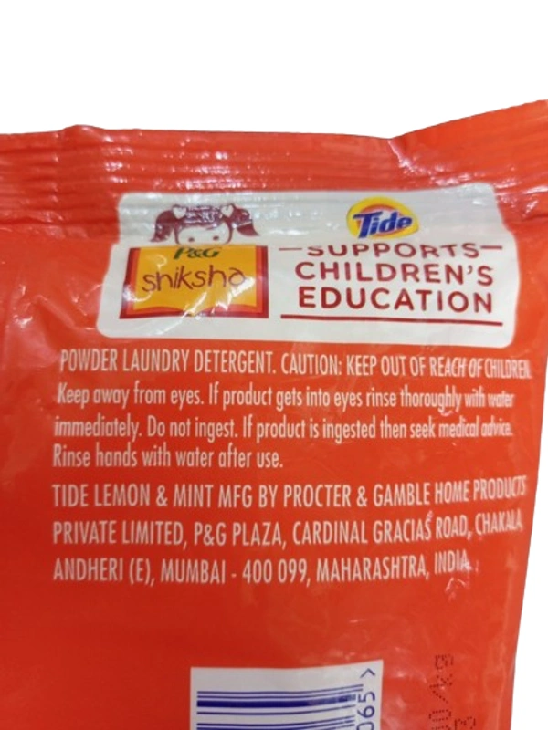 Tide Double Power Lemon & Mint Washing Powder - 500gm