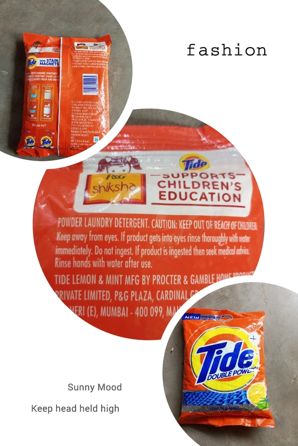Tide Double Power Lemon & Mint Washing Powder - 500gm