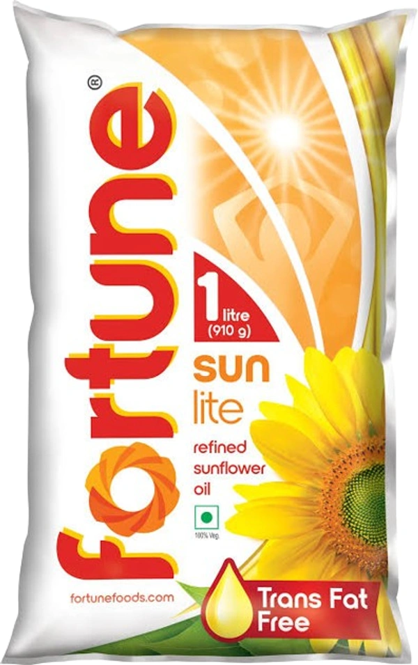 Fortune Sunlite Refined Sunflower Oil - 1Litre
