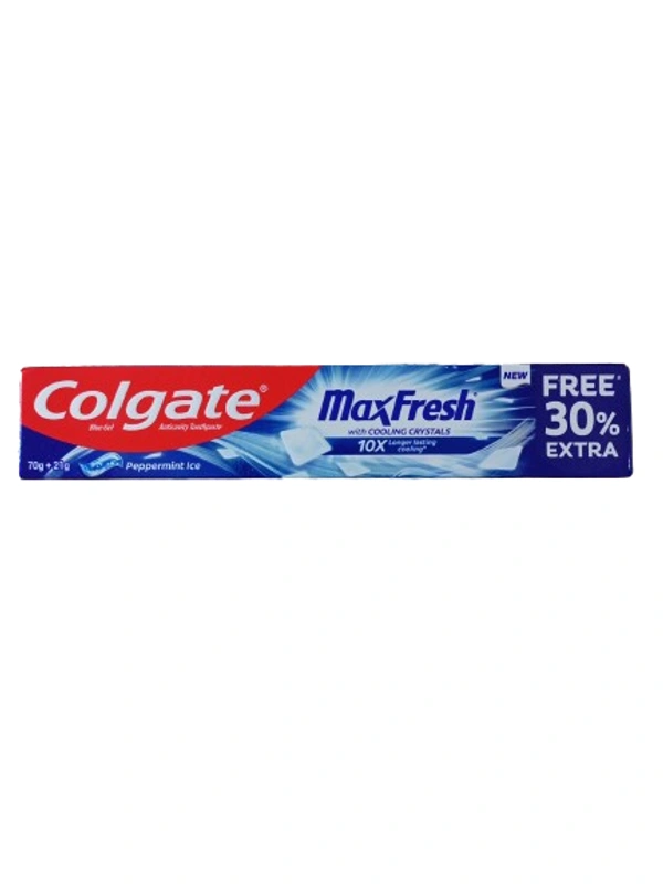 Colgate Max Fresh Blue Gel - 70gm + 21gm Free = 91gm