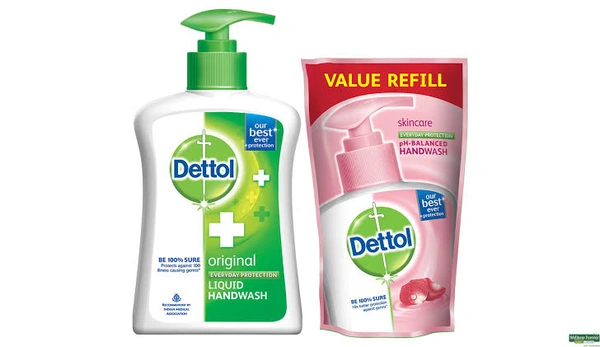 Dettol Original Liquid Handwash - 200ml+175ml Skincare Refill Free