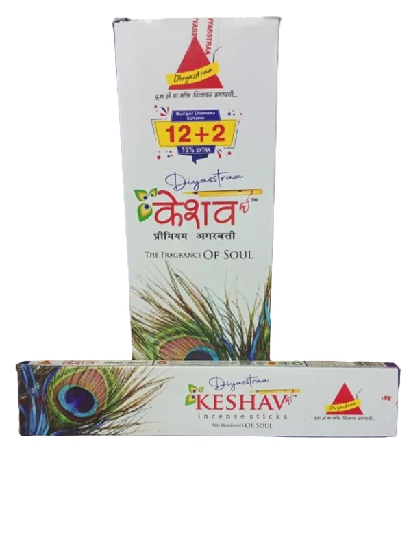 Keshav Incense Sticks - 168gm, 12 + 2 Free