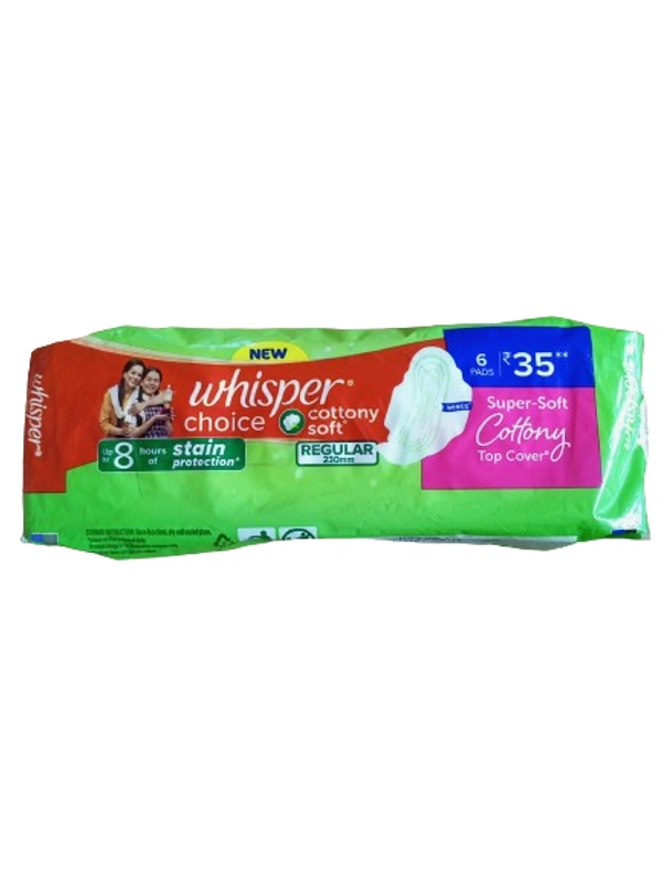 Whisper Choice Regular Cottony Soft - 6 N Pada
