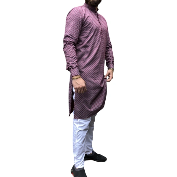 Shandaar Wears  Men Printed Maroon Kurta - 40
