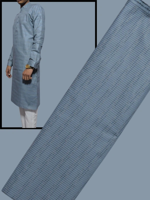 Shandaar Wears  Fabric Cotton Shuttle Grey Self Design SW-43 - Shuttle Gray, 1 Meter