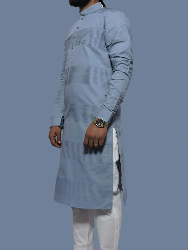 Shandaar Wears Men's Kurta Weldon Blue Self SW-42 - 40