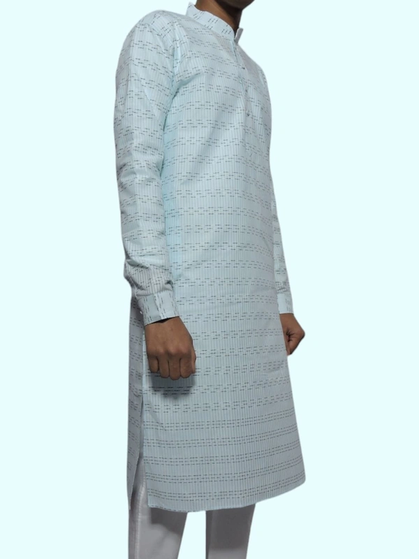 Shandaar Wears Men's Kurta Cotton Sky Blue Self  SW-39 - 40