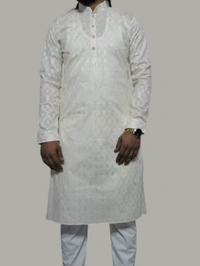 Shandaar Wears Men's Kurta Cream Self 31 - 36