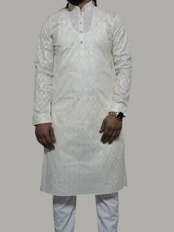 Shandaar Wears Men's Kurta Cream Self 31 - 36