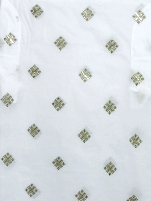 Shandaar Wears Men's Kurta White Embroidery SW-45 - 42
