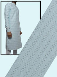 Shandaar Wears  Fabric Cotton Sky Blue Self  SW-39 - 1 Meter