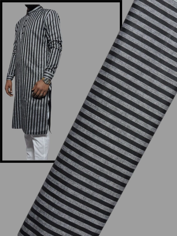 Shandaar Wears Fabric Black Cotton Khadi Self SW-35 - 1 Meter