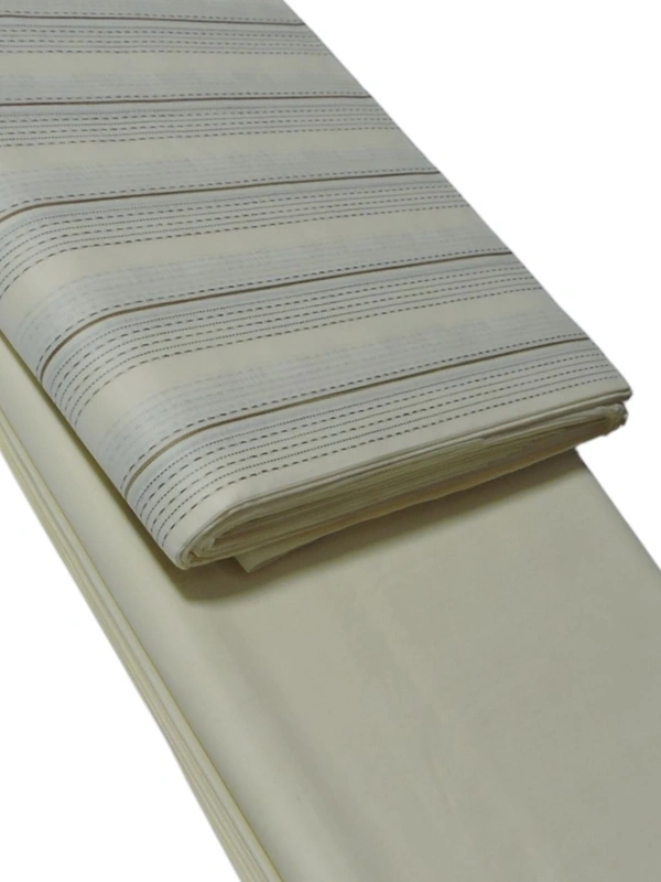 Shandaar Wears  Fabric Cotton Cream Self Maching  SW-48 - Kurta Fabrics, 1 Meter