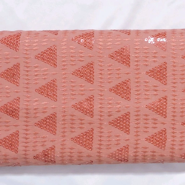 Shandaar Wears  Fabric Chikankari Sequence Your Pink SW-54 - 1 Meter