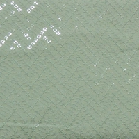 Shandaar Wears  Fabric Chikankari Sequence pale leaf SW-56 - 0.25 Meter