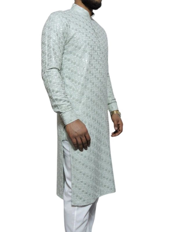 Shandaar Wears  Fabric Chikankari Sequence Spring Rain SW-57 - 1 Meter
