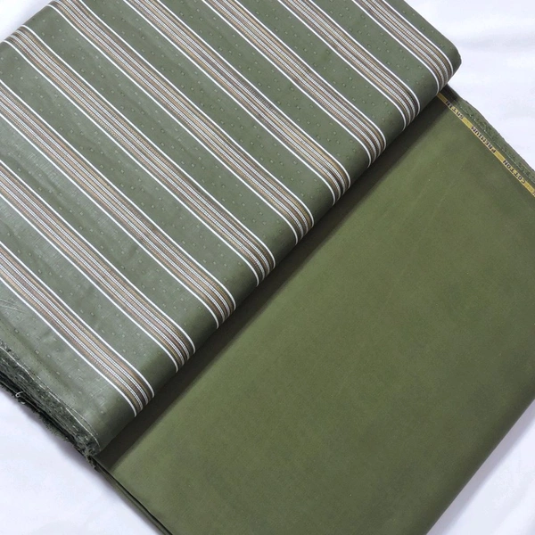 Shandaar Wears  Fabric Cotton Lunar Green Self Maching SW-80 - Kurta Fabrics, 0.25 Fabric