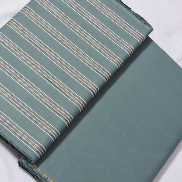 Shandaar Wears  Fabric Cotton Faded Jade Self Maching SW-83 - Kurta Fabrics, 1 Meter