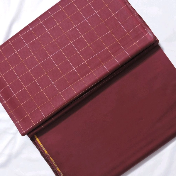 Shandaar Wears  Fabric Cotton Maroon Self Maching SW-87 - Kurta Fabrics, 0.25 Meter