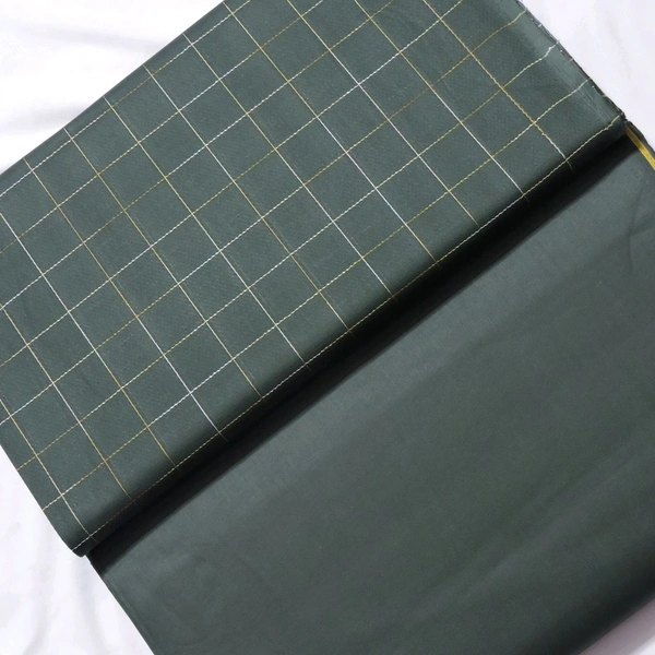 Shandaar Wears  Fabric Cotton Kai Green Self Maching SW-89 - Kurta Fabrics, 0.25 Meter