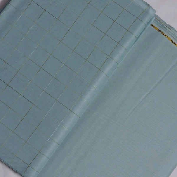 Shandaar Wears  Fabric Cotton Sky Blue Maching SW-95 - Kurta Fabrics, 0.25 Meter