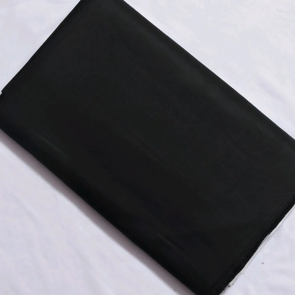Shandaar Wears  Fabric Cotton Blend Black Plain Giza SW-105 - 0.25 Meter